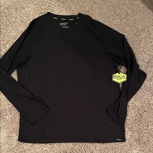 NWT RVCA Men's Classic Black Long Sleeve Tee size large